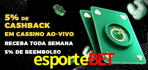 Promoções do cassino ao Vivo esportebet